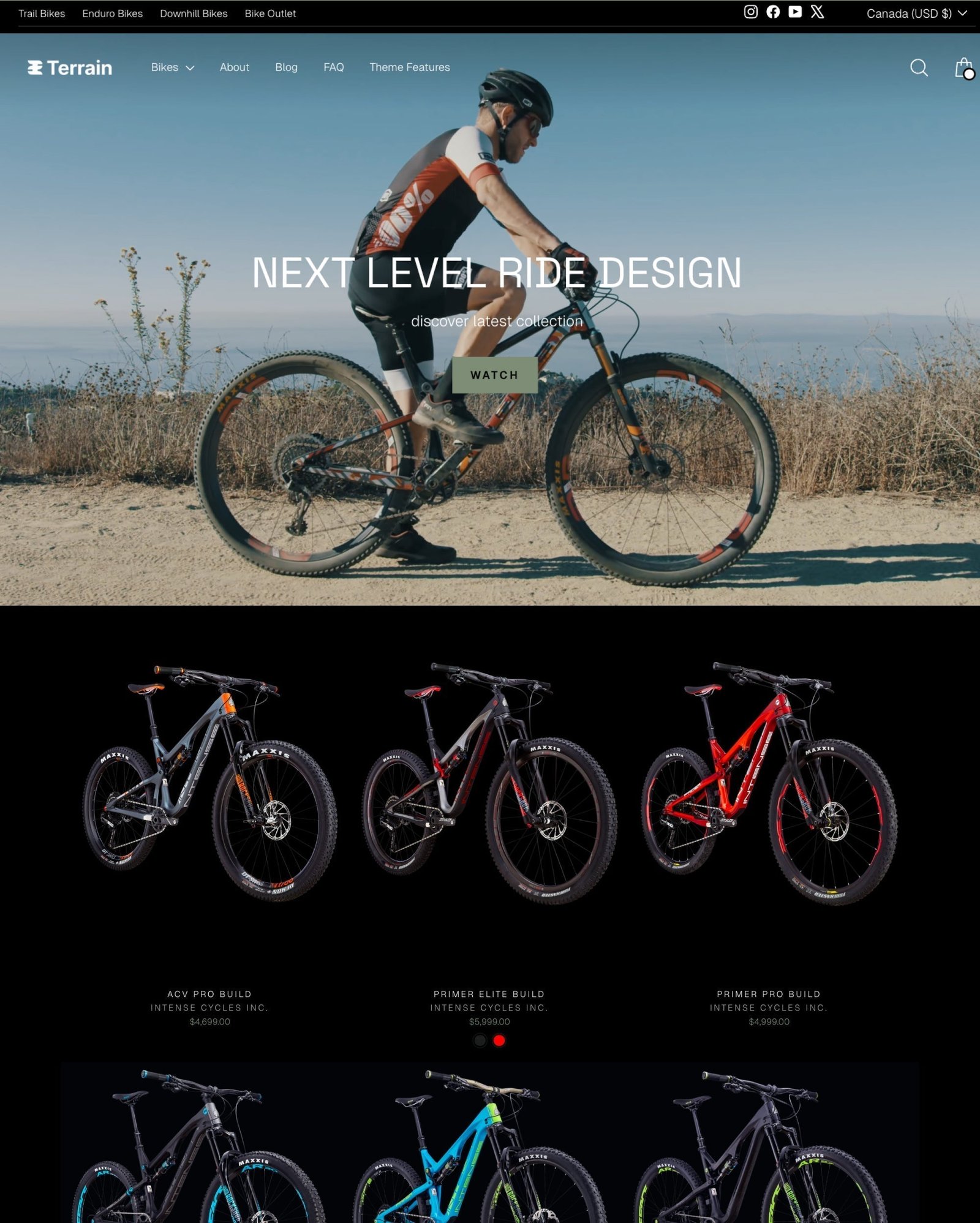 Sport & Fitness — Terrain Shopify theme